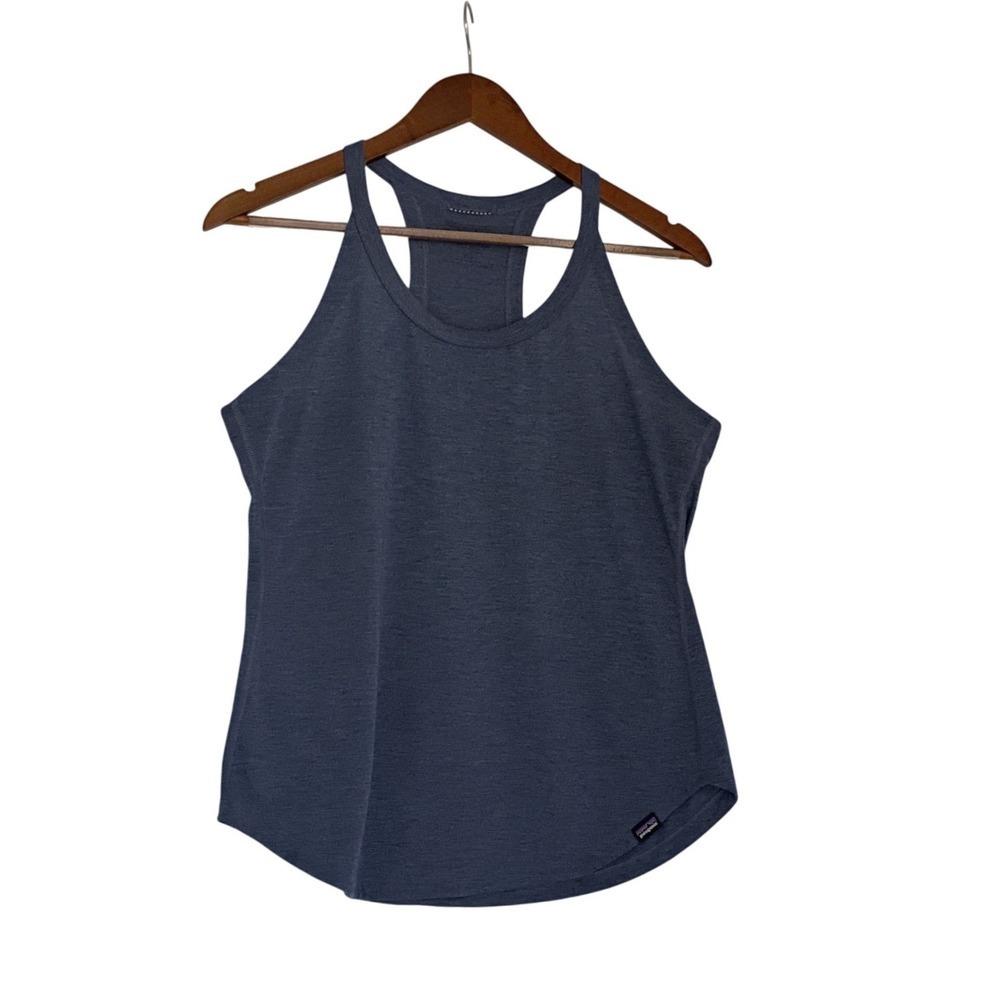 Patagonia Capilene Cool Trail Tank Top Medium Blue Heather Activewear